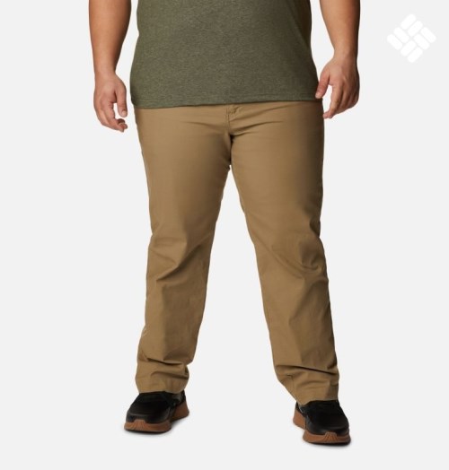 Men's Columbia Flex ROC Pants Brown | Plus Size CA-D16AC